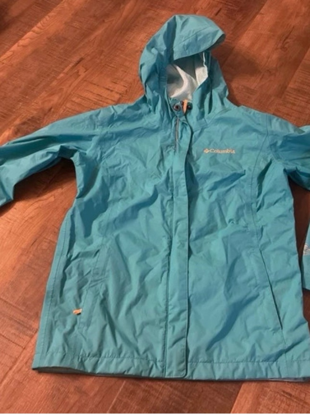 Columbia Kids Teal Hooded Raincoat